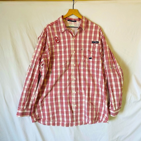 Columbia Other - Oklahoma Sooners Columbia Shirt Mens XL Long Sleeves Super BoneHead in Red